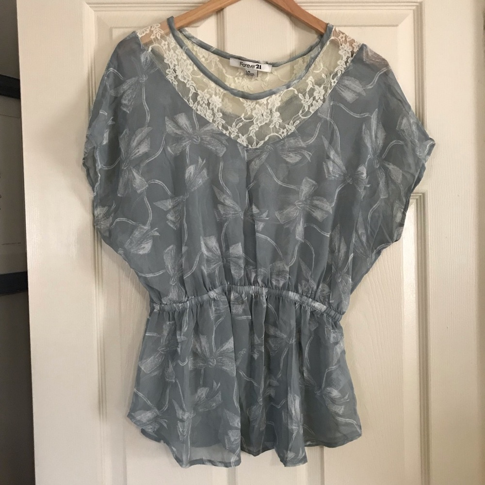 Flower Sheer Blouse